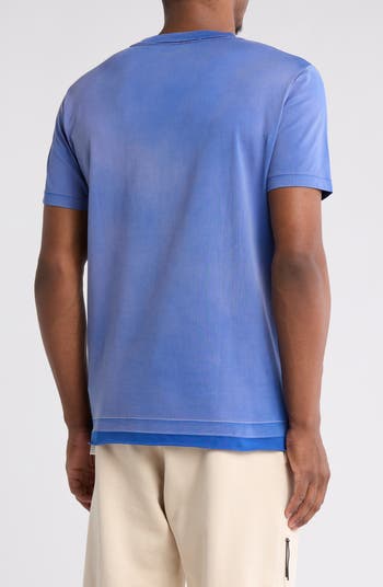 Wave Off Raw Slim Script Logo Cotton Graphic T-Shirt