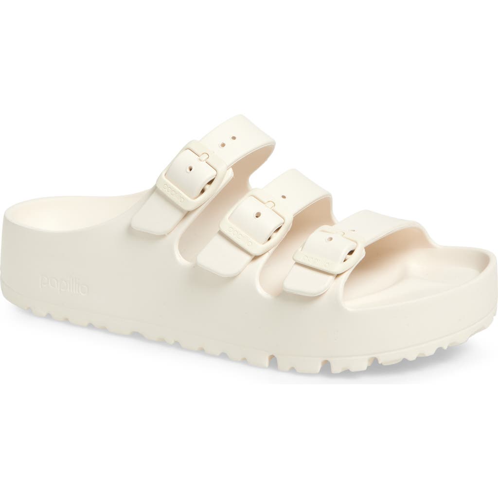 Birkenstock Papillio By  Florida Platform Flex Essentials Slide Sandal In Sand