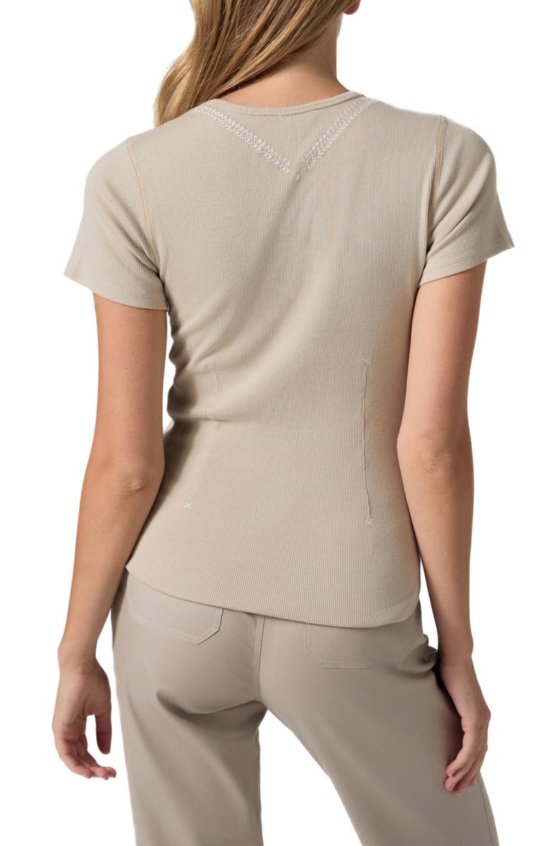 Alp N Rock Lua Short Sleeve Henley, Alternate, color, Pumice