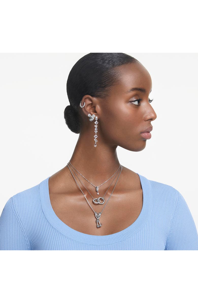 Swarovski Mesmera Crystal Drop Earrings, Alternate, color, Silver