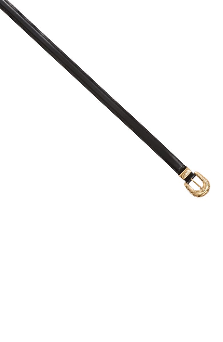 SANDRO Leather belt, Alternate, color, Black