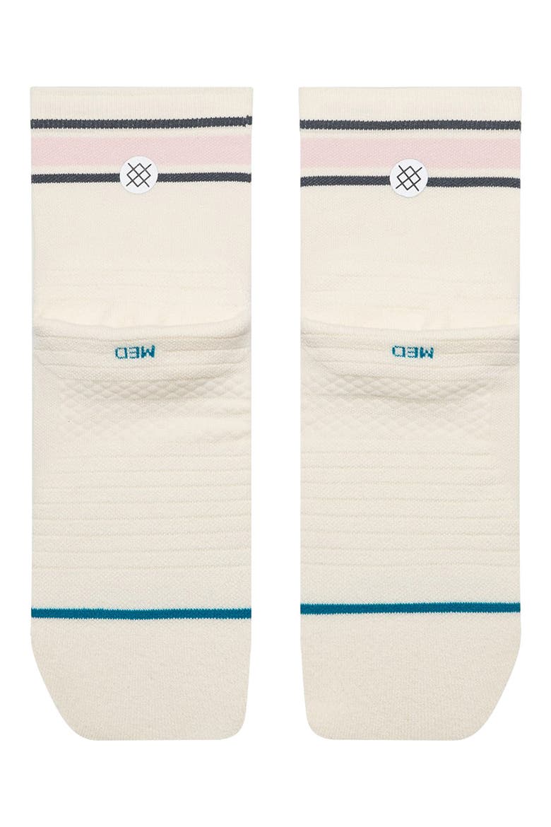 Wiley Light Performance Run Quarter Socks, Alternate, color, OFF WHITE