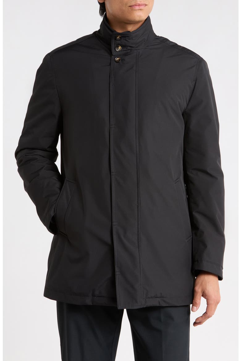 Quilted Raincoat, Main, color, BLACK