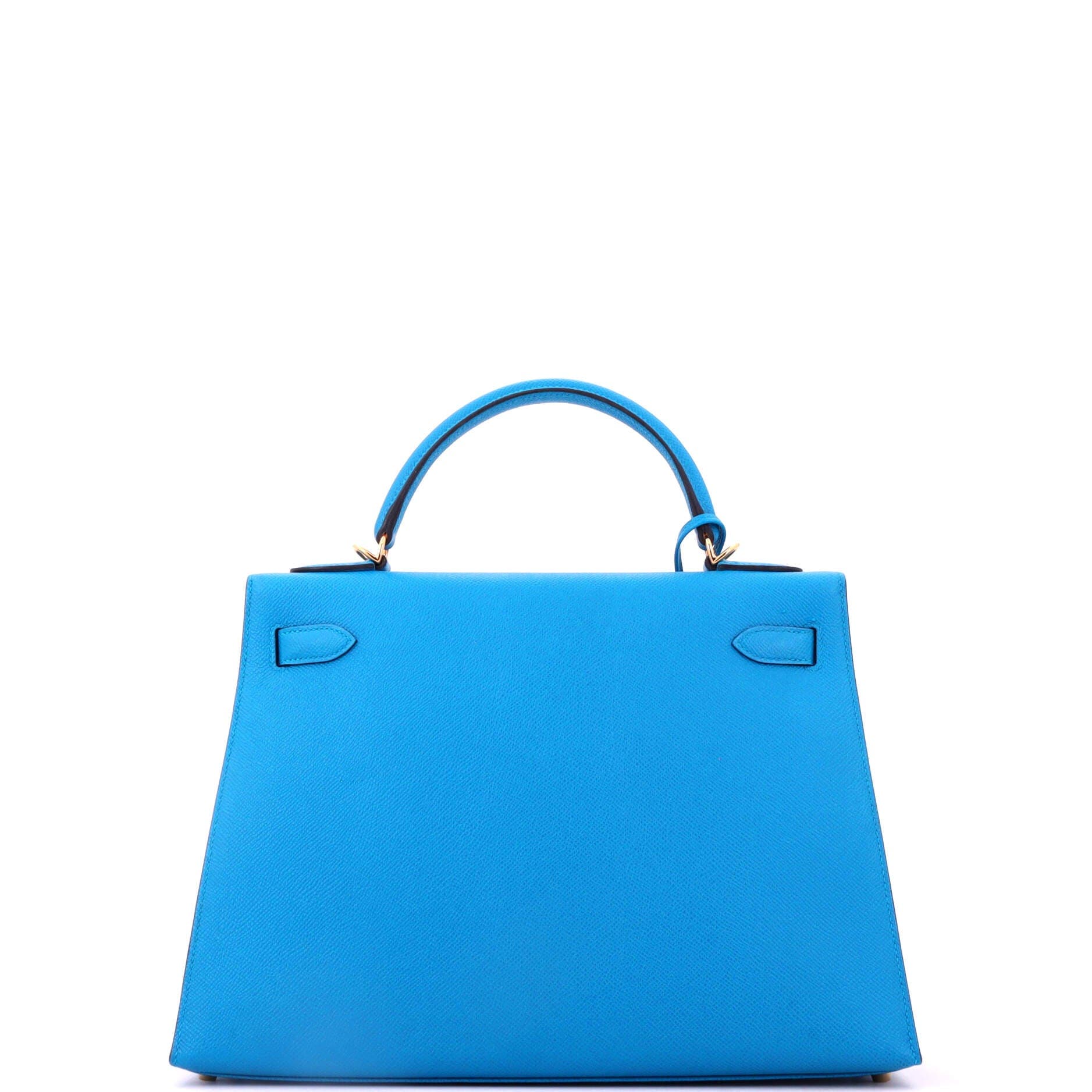 Kelly Handbag Blue Epsom with Gold Hardware 32, Alternate, color, Blue