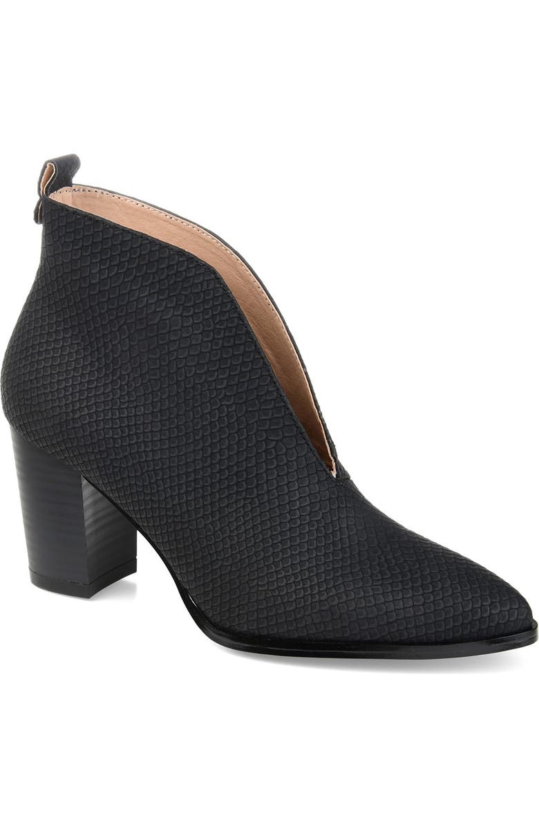 Journee Collection Bellamy Slit Center Bootie, Alternate, color,