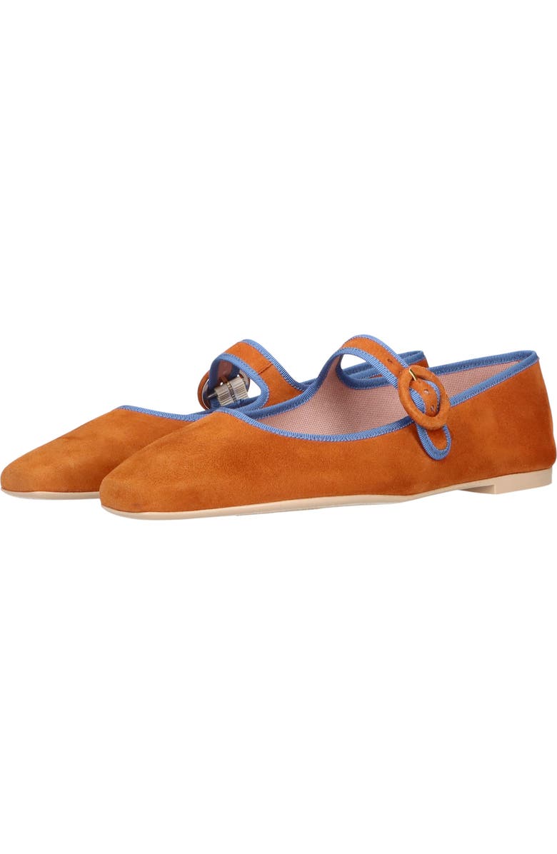 Pretty Ballerinas Square Toe Suede Mary Jane, Alternate, color, Beige