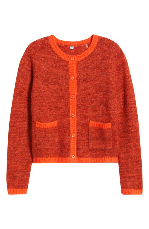 Margaret O'leary Coco Cashmere & Silk Cardigan In Orange