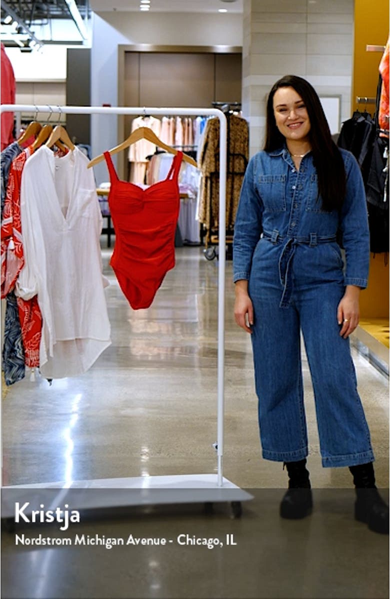 Twist Front Multifit One-Piece Swimsuit, sales video thumbnail