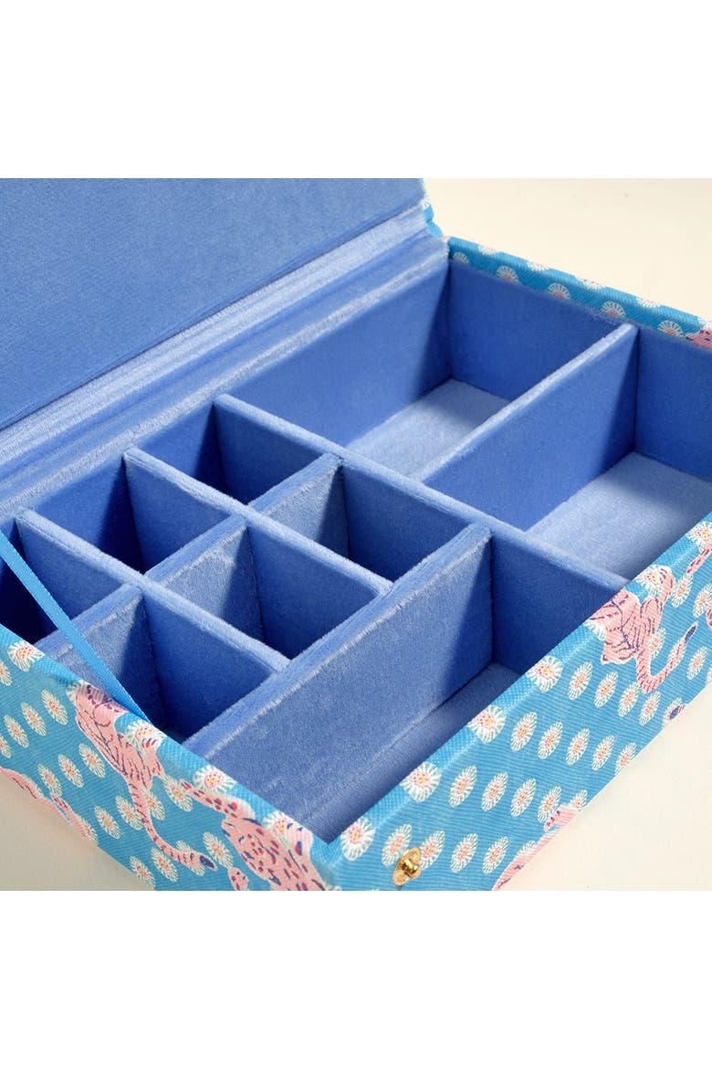 Meilin Jewelry Box 8.5" x 6.5" Artisan, Alternate, color, Blue