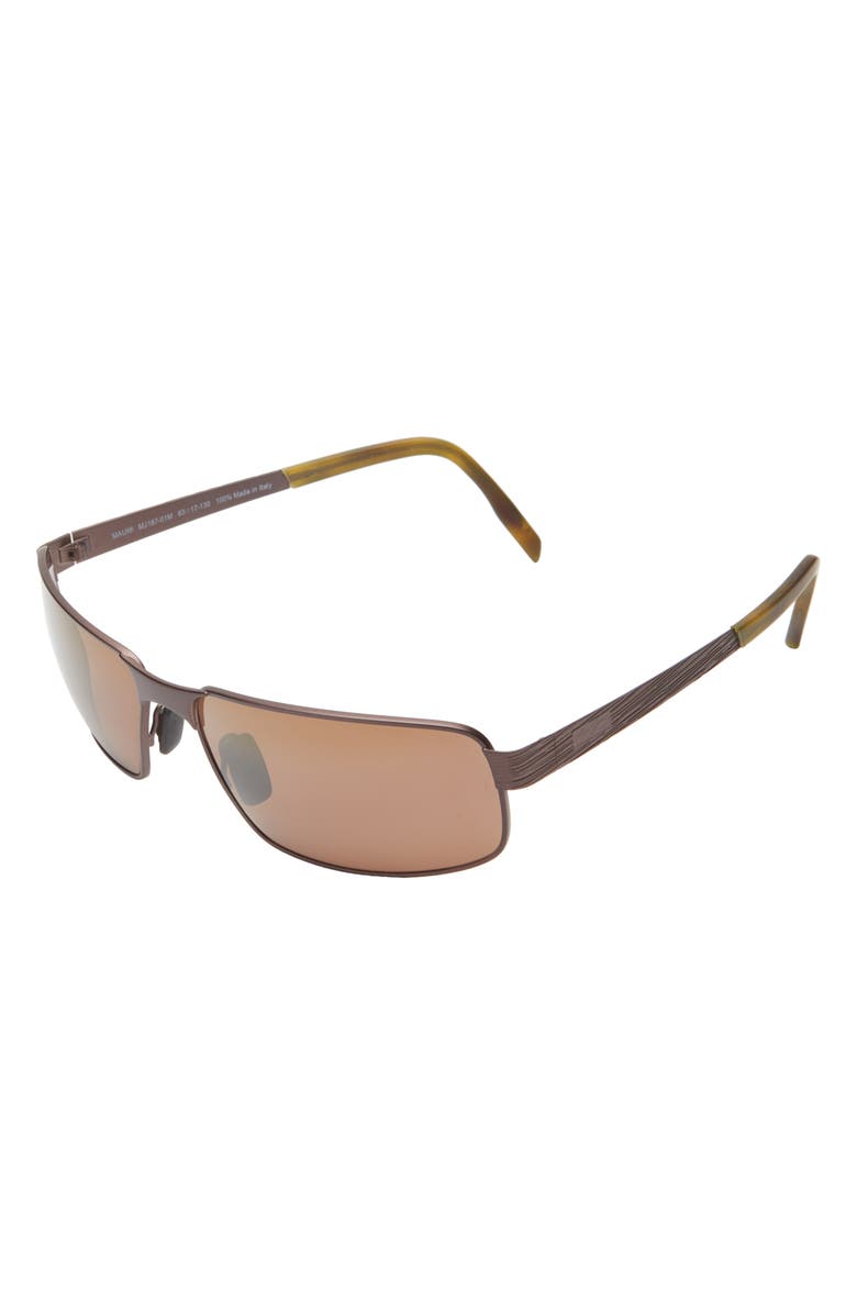 Maui Jim 63mm Square Polarized Sunglasses, Alternate, color,