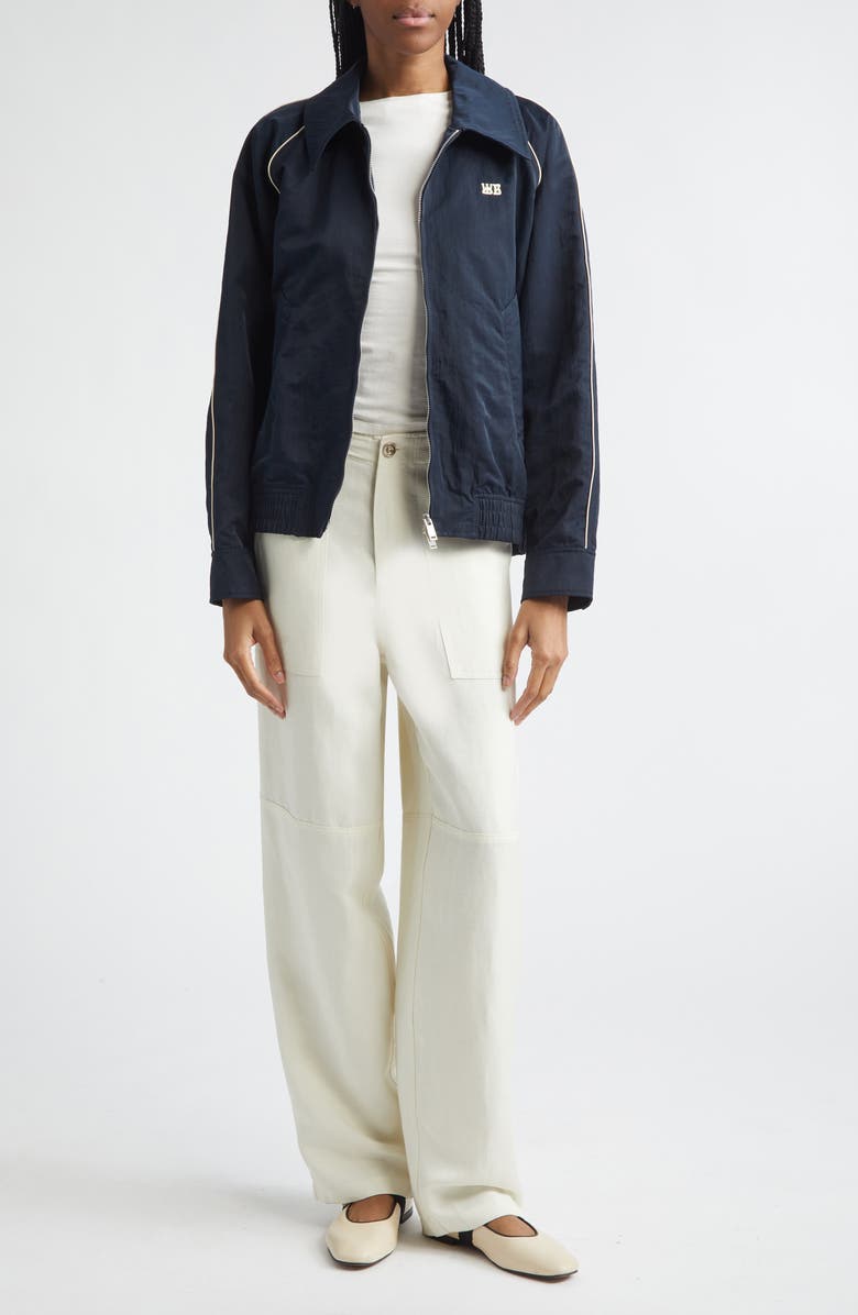 Wales Bonner Guide Nylon Track Jacket, Alternate, color, Navy