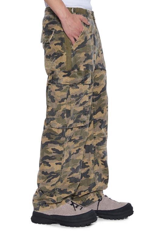 Ksubi Troop Camouflage Cargo Trousers In Green