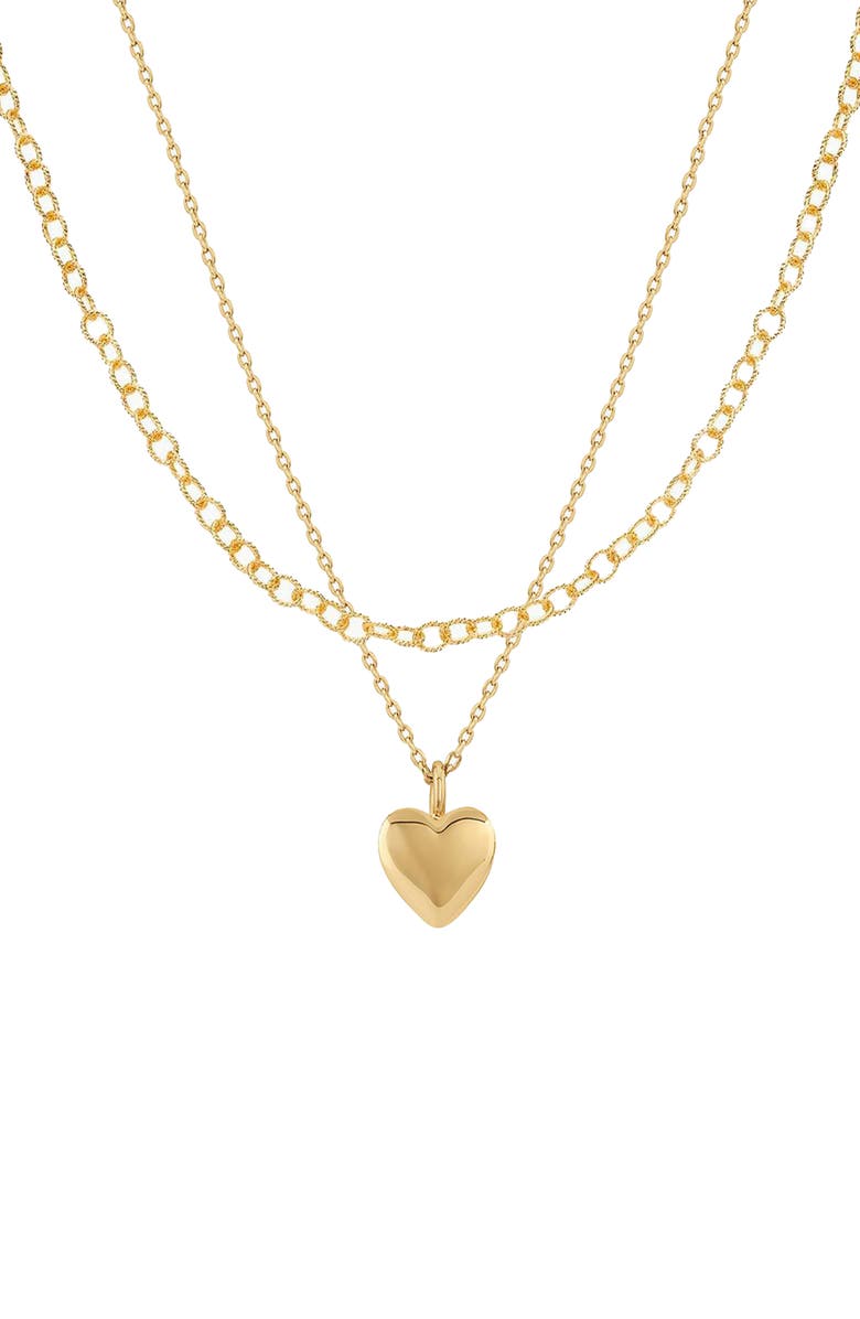 Bearfruit Jewelry The Sweetheart Necklace Stack Set Holiday Gift Idea, Main, color, Gold