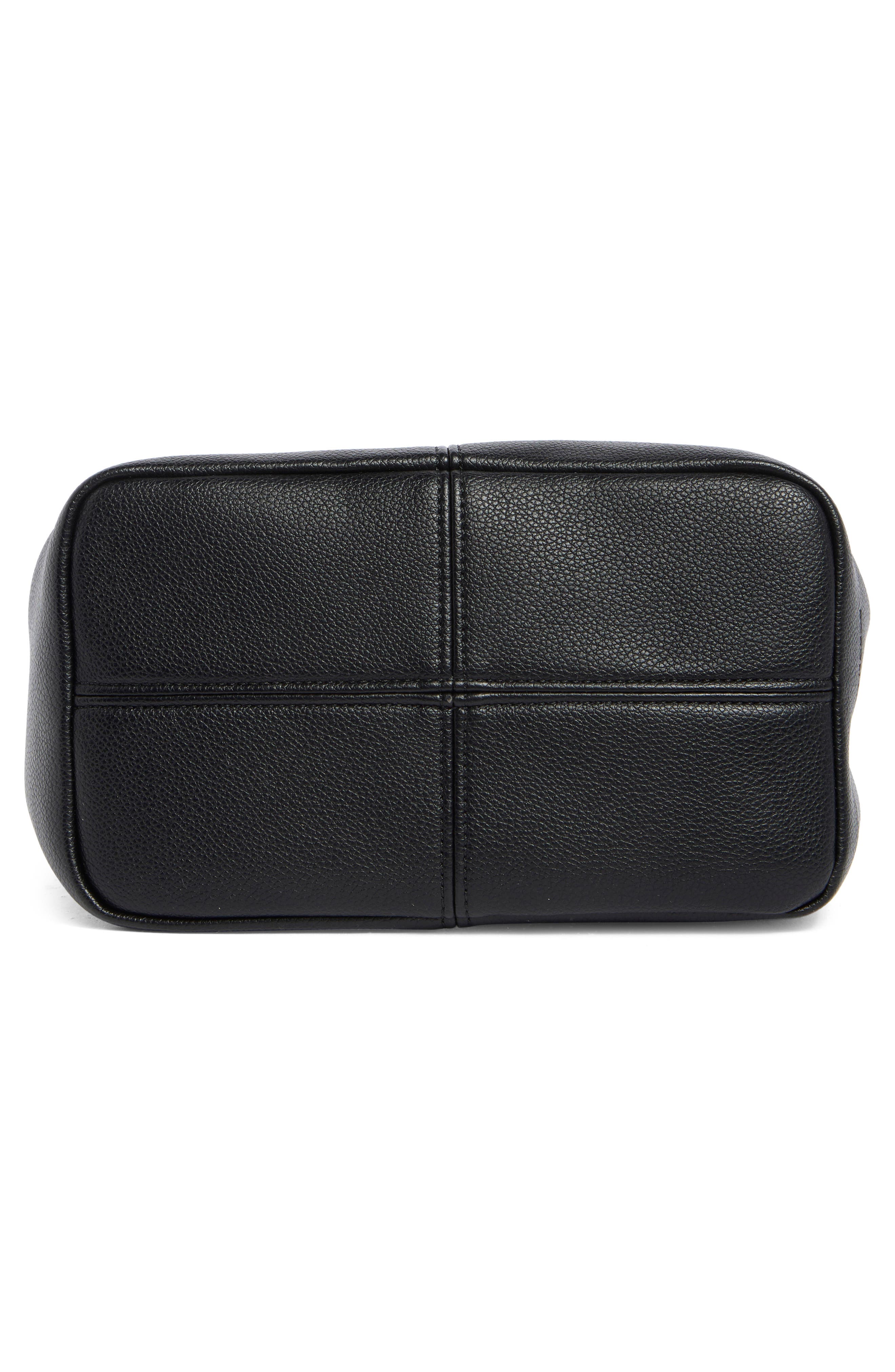 BCBG Mini Pleated Top Handle Satchel, Alternate, color, Black