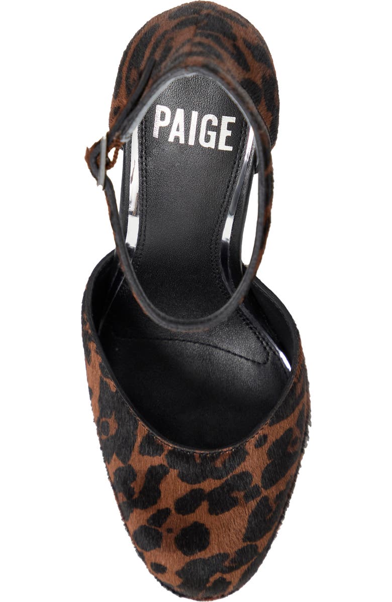 PAIGE Molly Ankle Strap Platform Pump, Alternate, color, Leopard Calf Hair