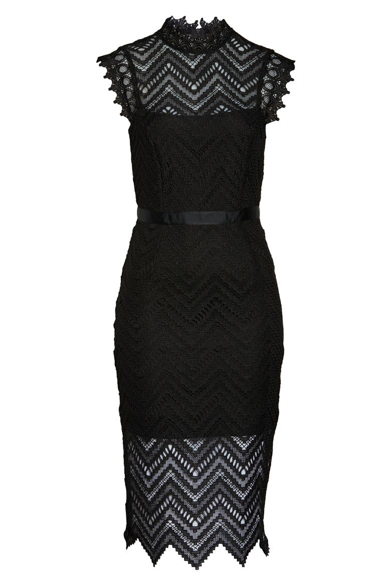Imogen Lace Cocktail Dress, Alternate, color, BLACK