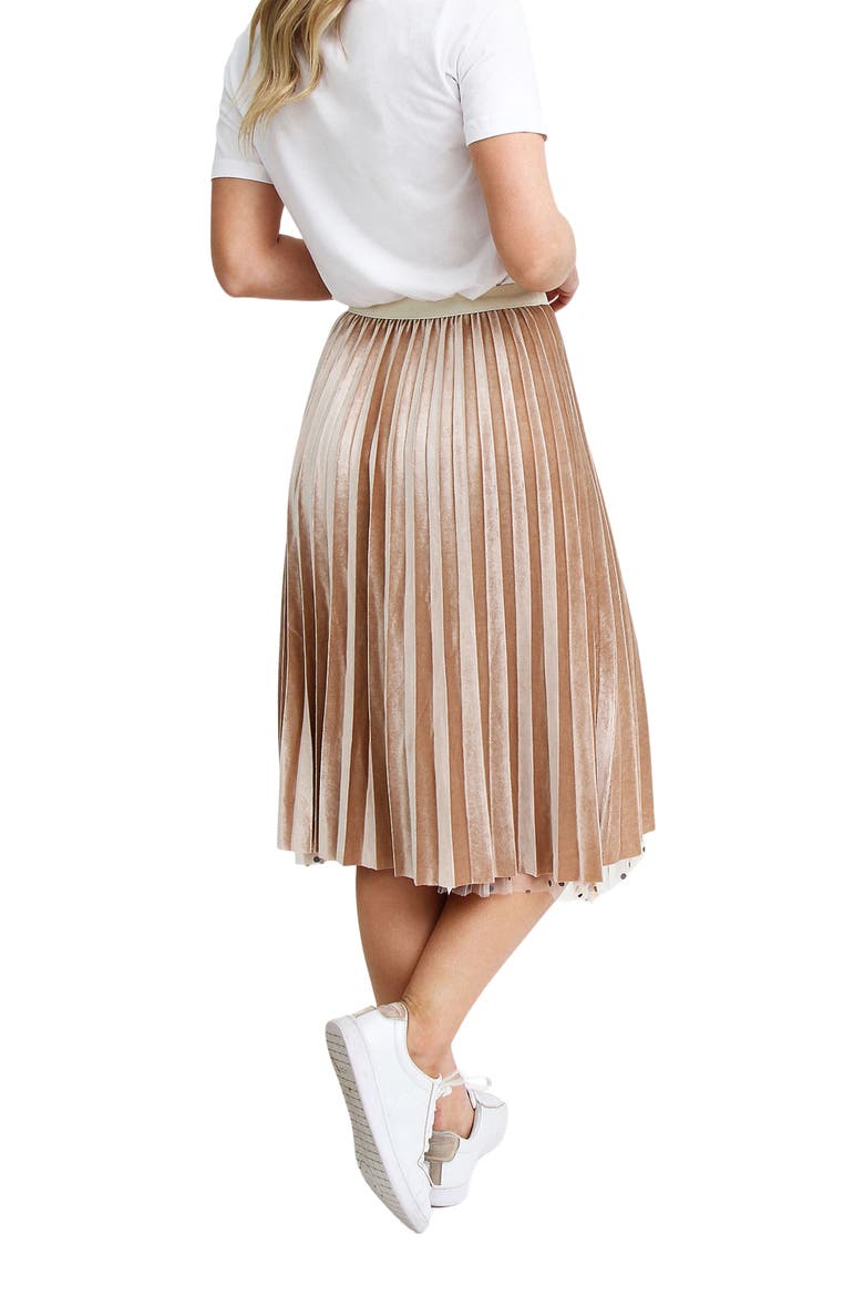 Mixed Feeling Reversible Skirt, Alternate, color, Beige