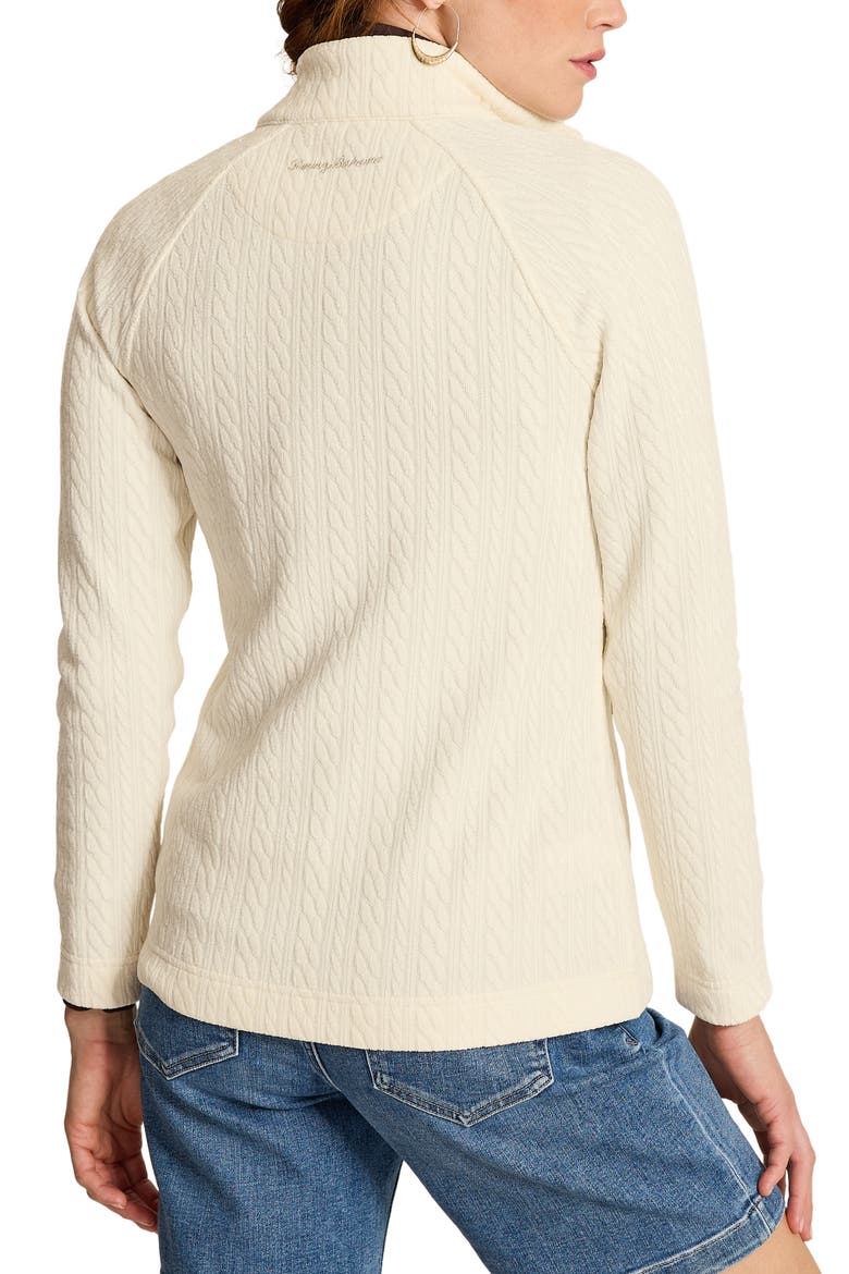 Aruba Cozy Cable Full Zip Sweatshirt, Alternate, color, COCONUT