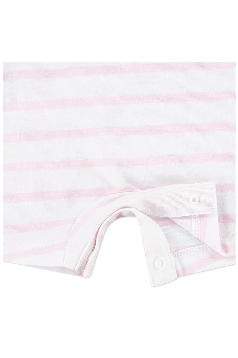 Cotton Blend Terry Romper & Hat Set, Alternate, color, PINK FOAM