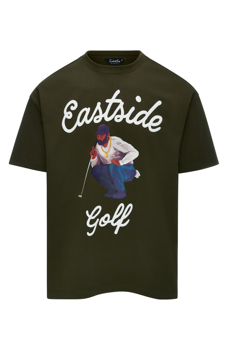 Eastside Golf Always Reading Cotton Graphic T-Shirt, Main, color, Hunter Green