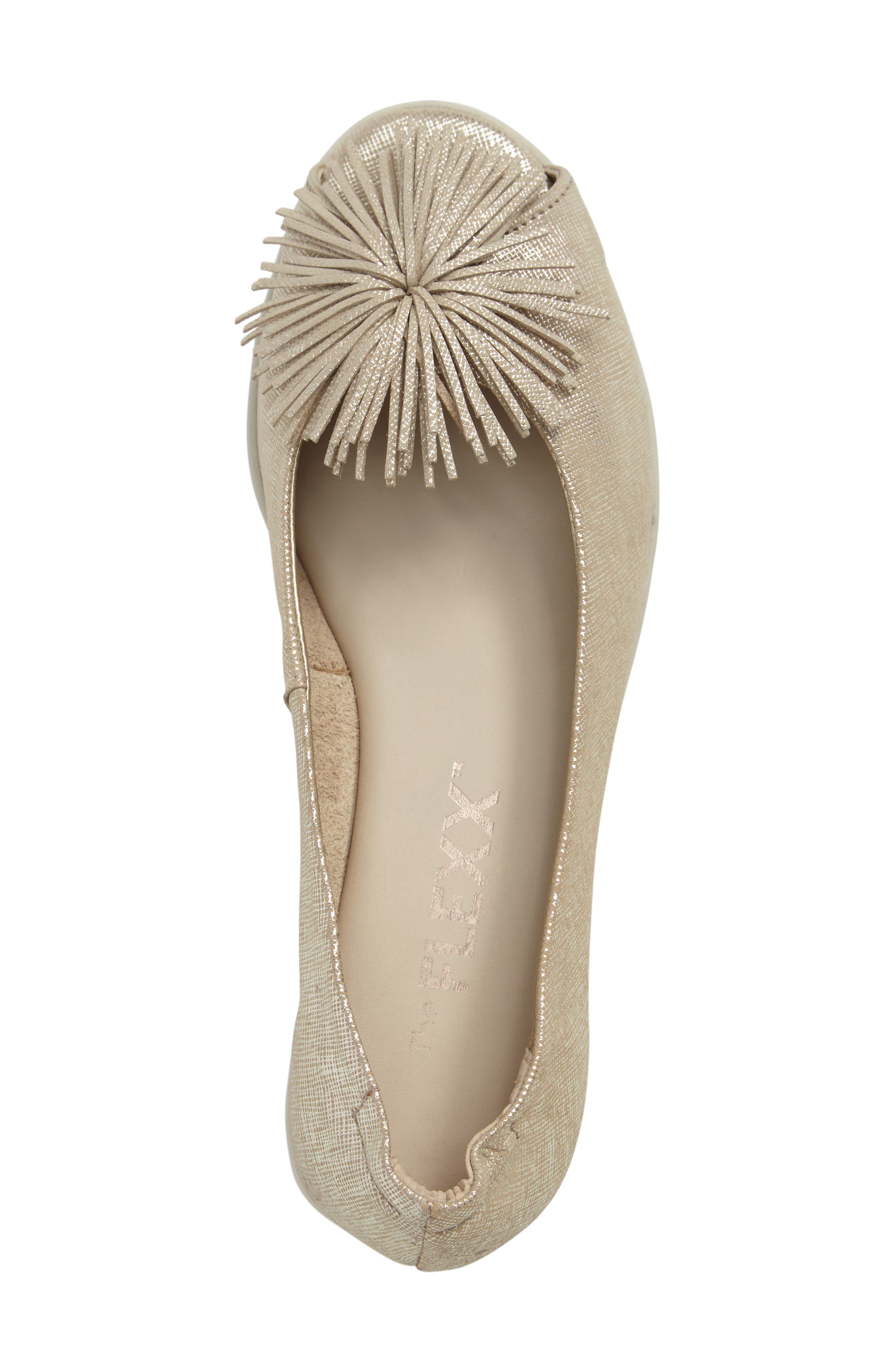 Boco Loco Peeptoe Flat, Alternate, color, PLATINO LEATHER