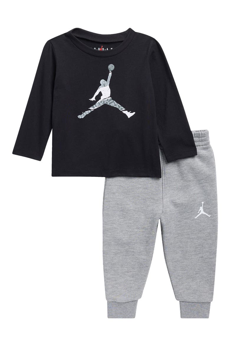 Jumpman Levels 2-Piece T-Shirt & Joggers Set, Main, color, GEHCARBON