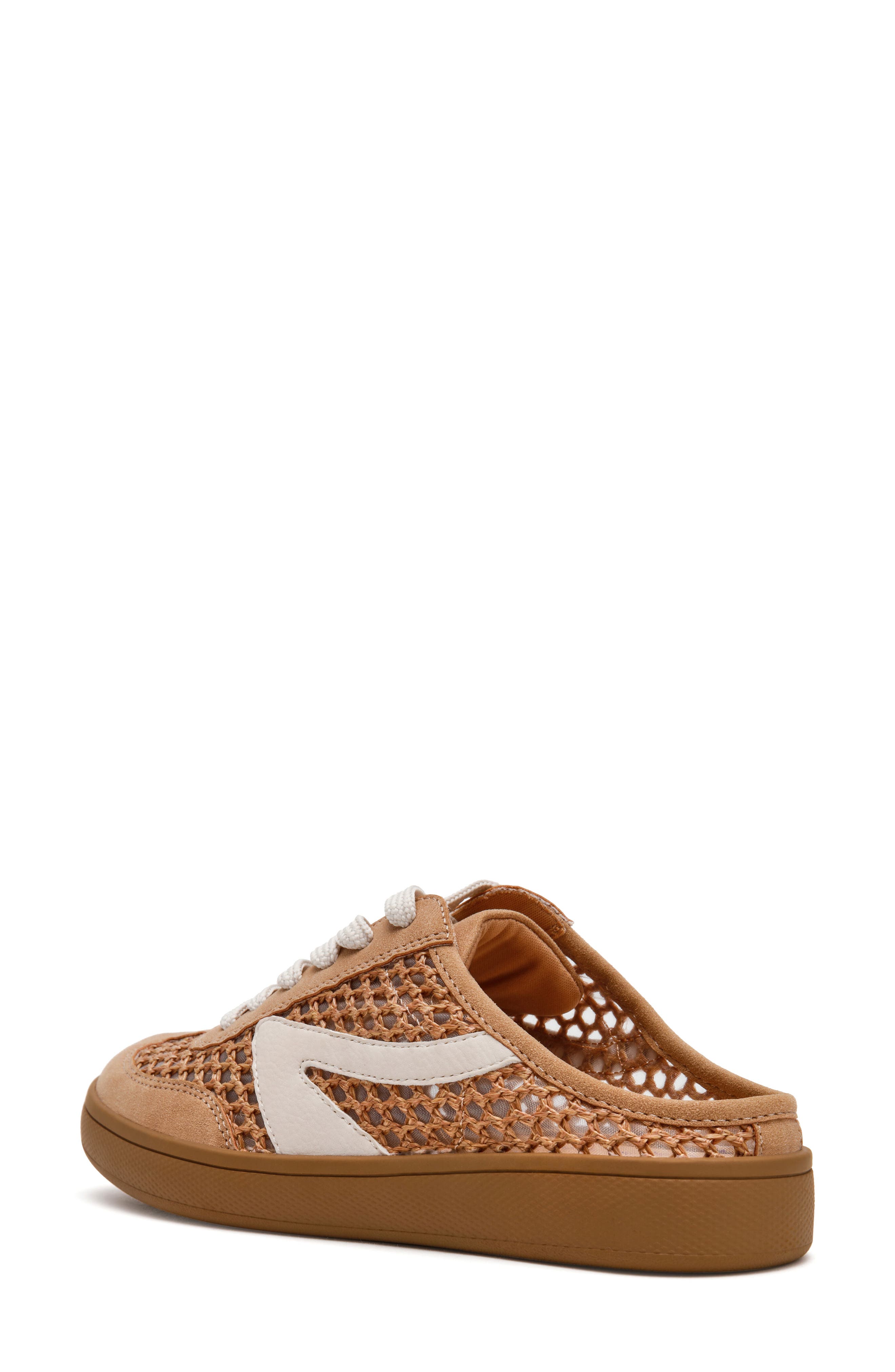 DV by Dolce Vita Vitally Faux Shearling Lined Mule Sneaker, Alternate, color, Camel Woven