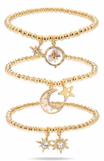 Set of 3 Charm Stretch Bracelets