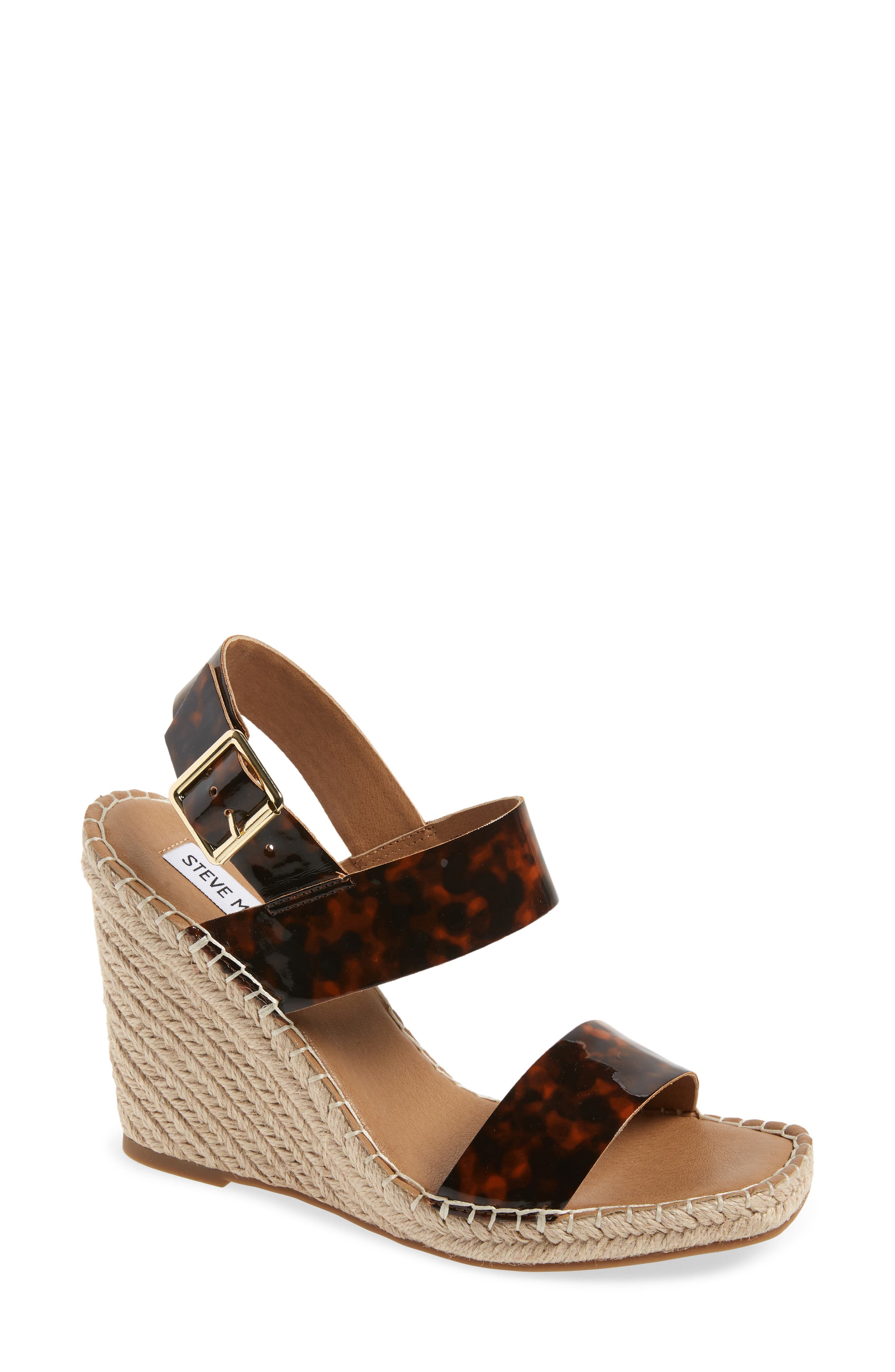 Uri Espadrille Wedge Sandal, Main, color, TORTOISE