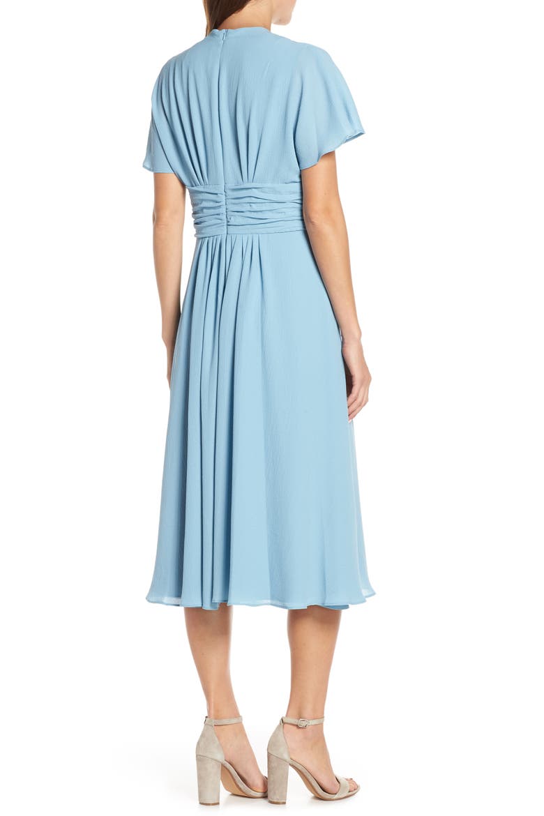 Jane Tie Waist Midi Dress (Nordstrom Exclusive), Alternate, color, STEEL BLUE