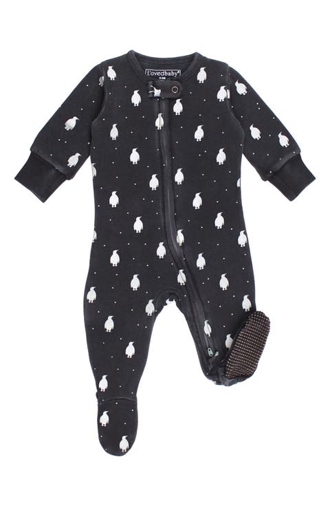 Print Fitted One-Piece Organic Cotton Footie Pajamas (Baby)