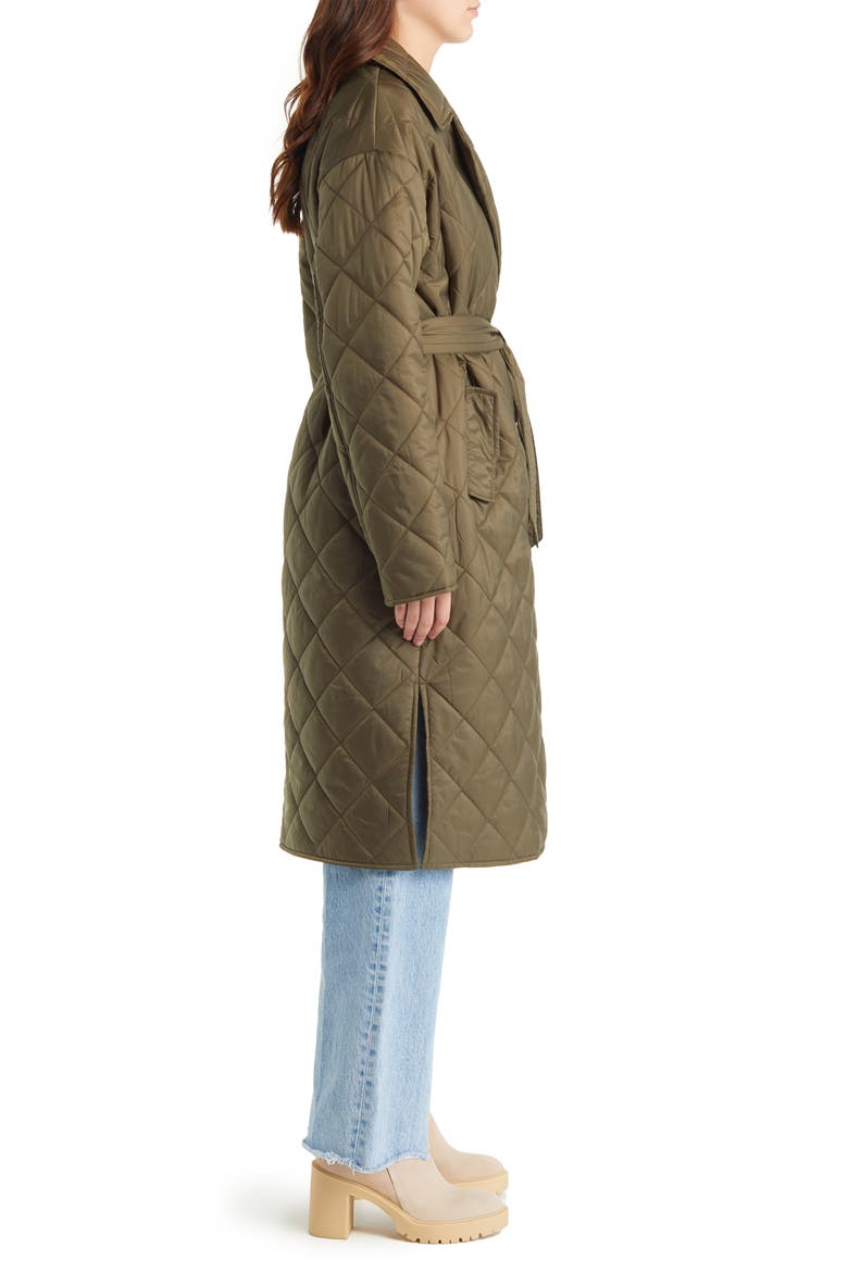 Kennedy Quilted Coat, Alternate, color, IVY GREEN
