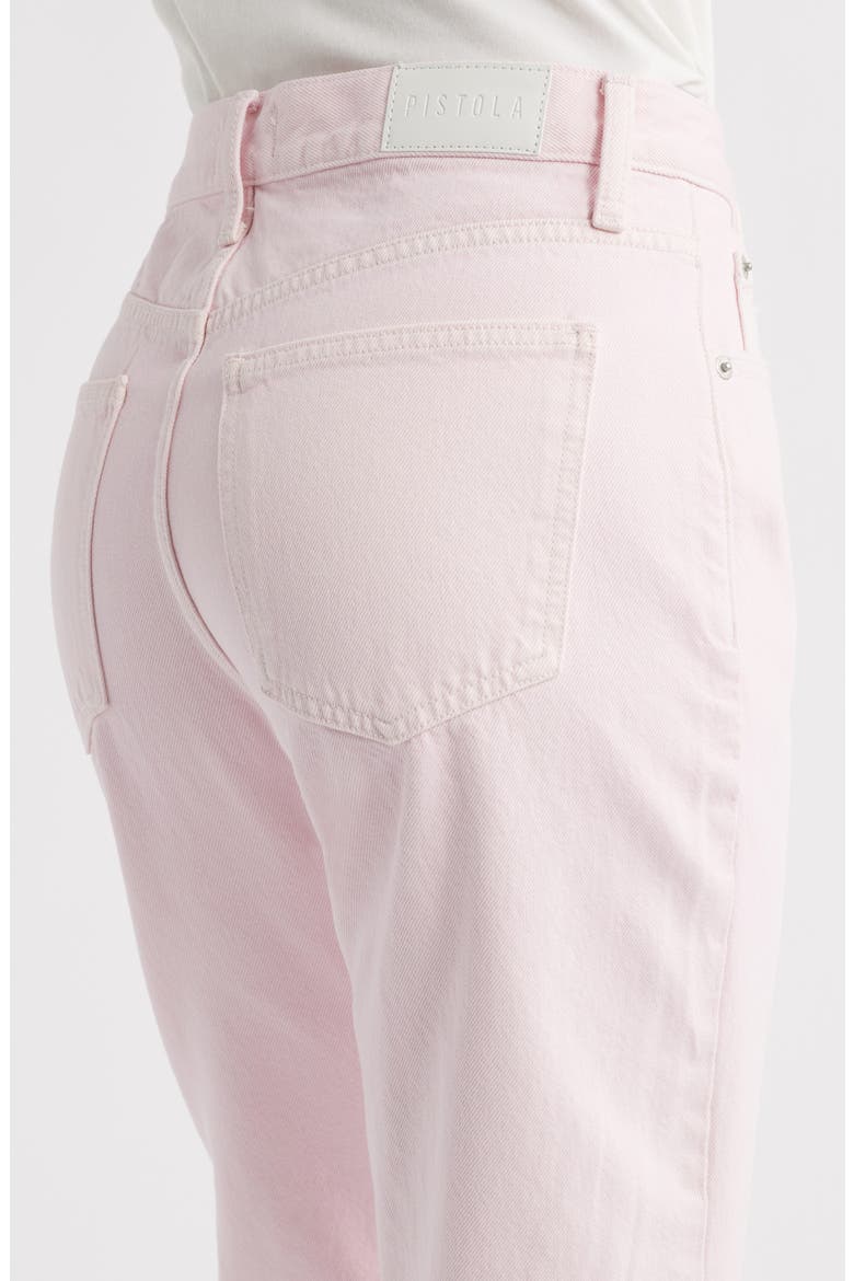 Lexi Mid Rise Bowed Straight Leg Jeans, Alternate, color, BLUSH