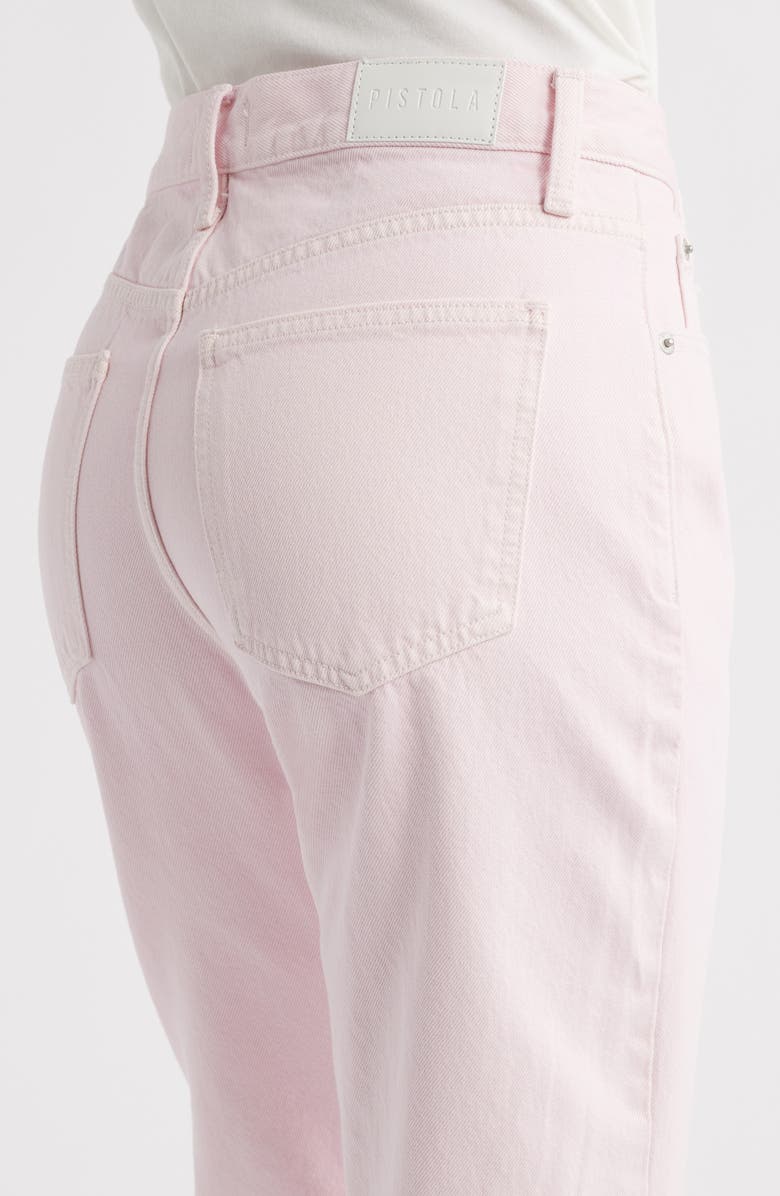 Pistola Lexi Mid Rise Bowed Straight Leg Jeans, Alternate, color, Blush