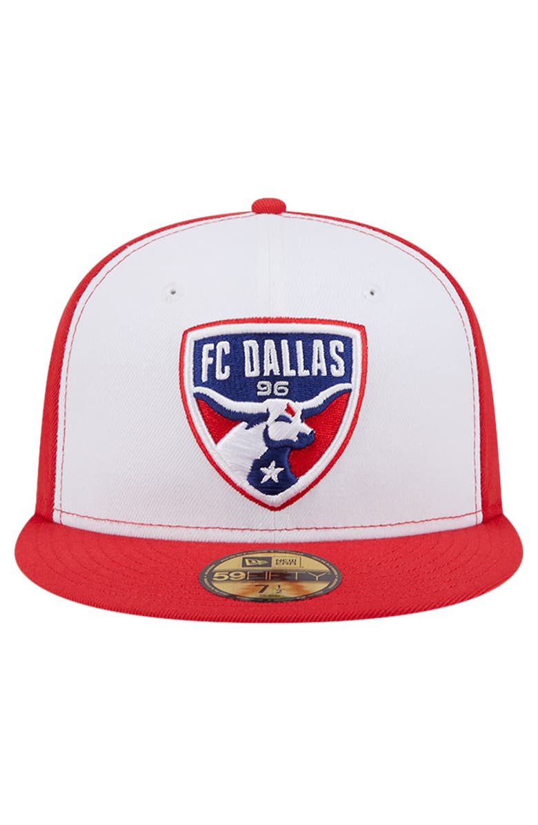 New Era Men's New Era White/Red FC Dallas 2024 Kick Off Collection 59FIFTY Fitted Hat, Alternate, color, 