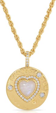 Joy Dravecky Joyful Heart Moonstone Pendant Necklace