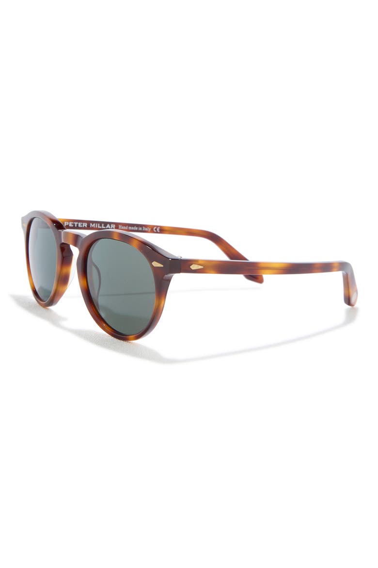 Excursionist Elite 49mm Round Polarized Sunglasses, Alternate, color, TORTOISE