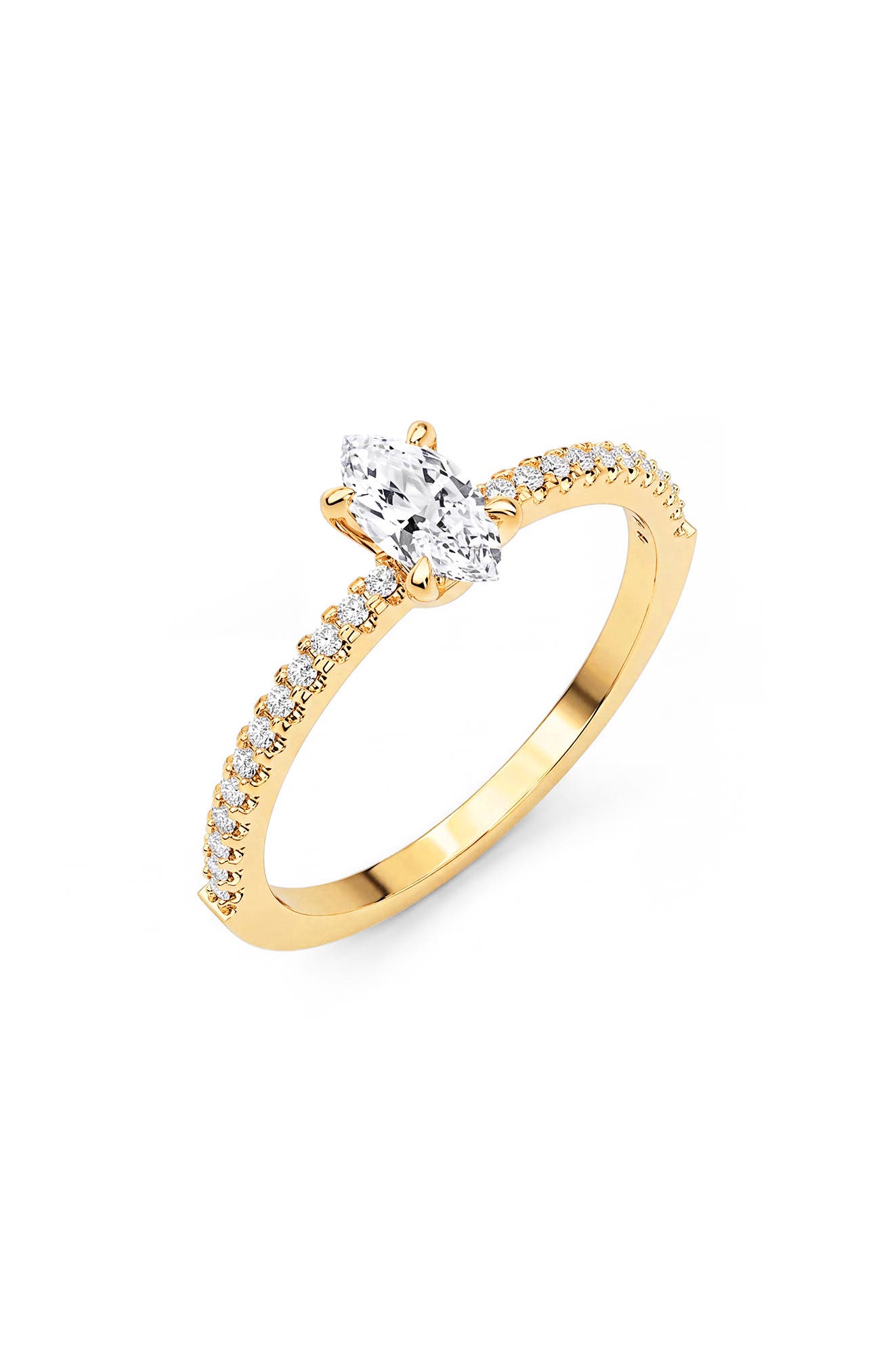 selected 18 KT YELLOW GOLD CLEAR CZ