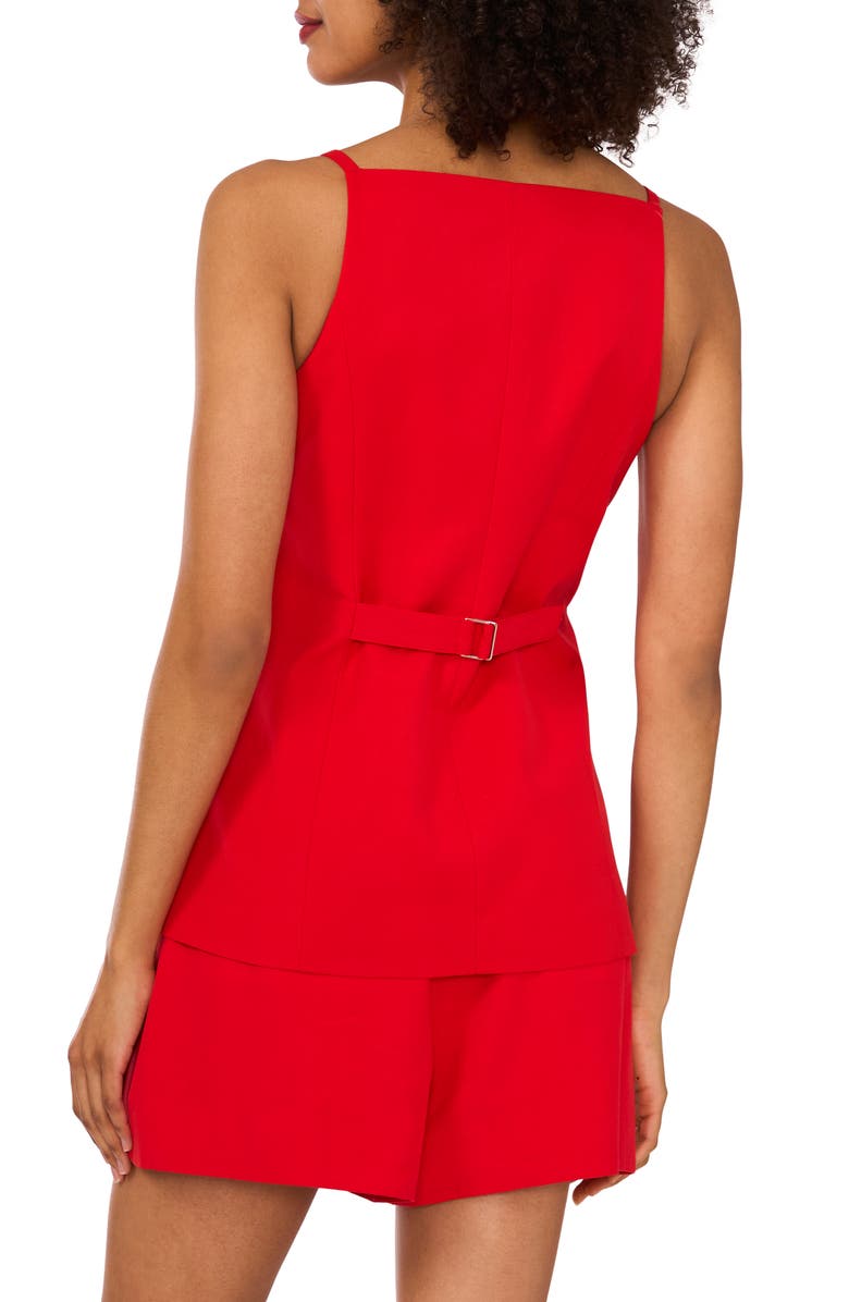 1.STATE Front Button Vest, Alternate, color, Goji Berry