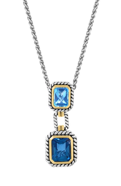 Sterling Silver London Blue Topaz Necklace