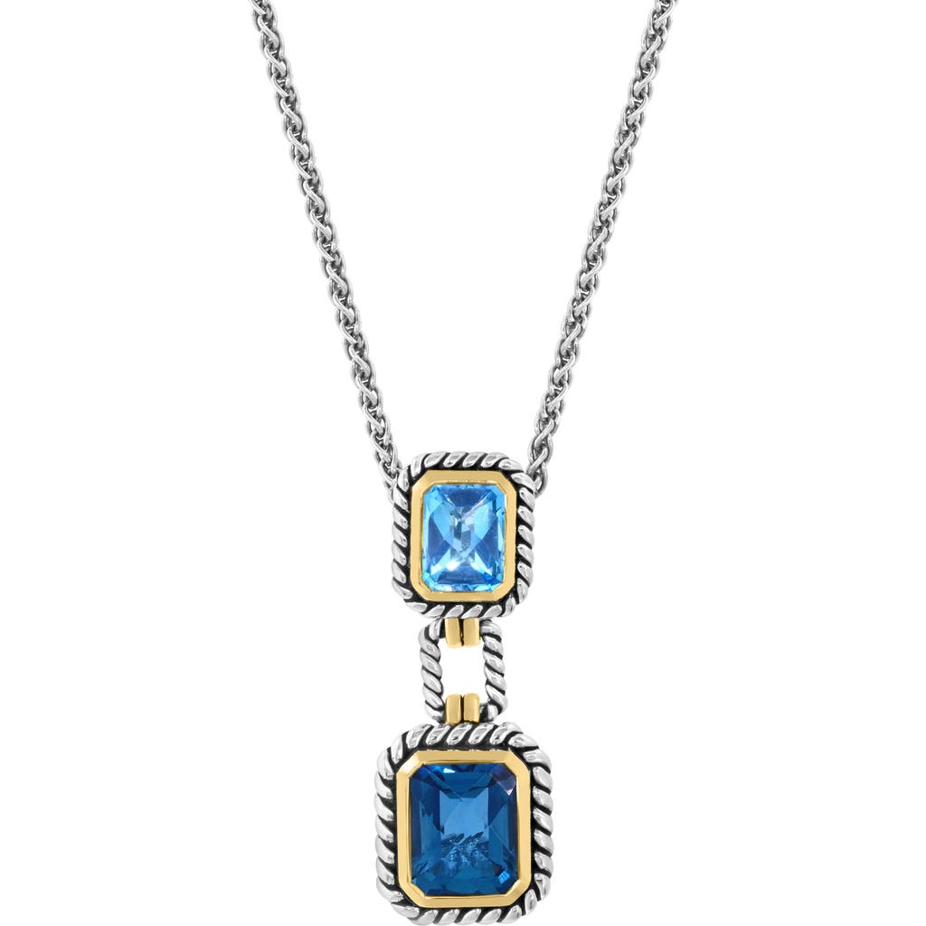 Effy Sterling Silver London Blue Topaz Necklace In Blue