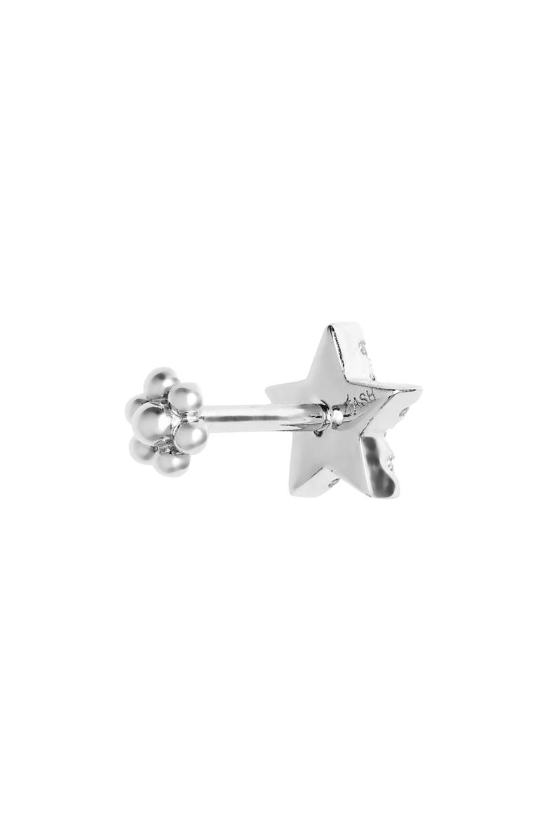 Diamond Star Threaded Stud Earring, Alternate, color, 18K WHITE GOLD/ DIAMOND