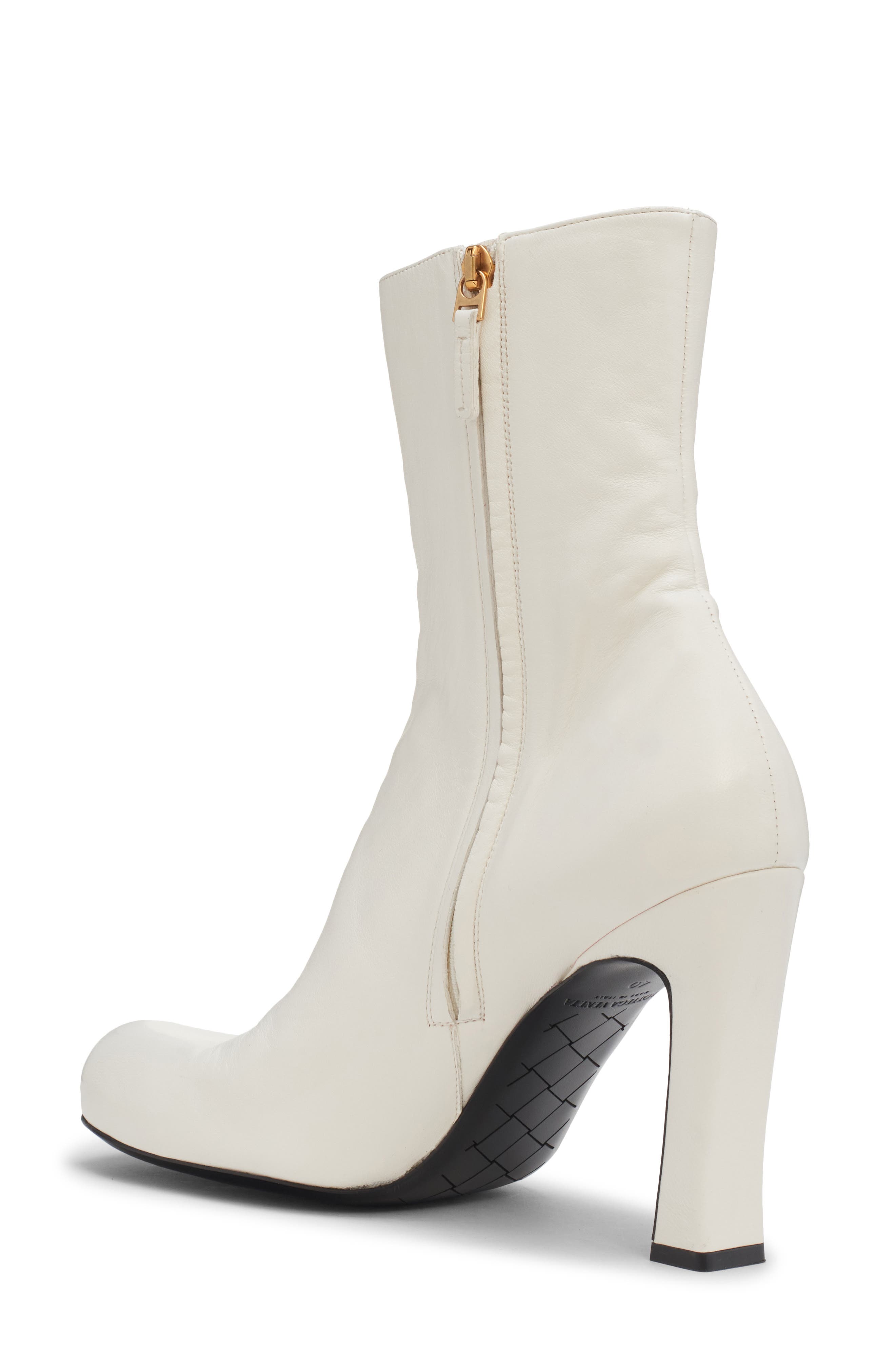 Bottega Veneta Intrecciato Sole Bootie, Alternate, color, Off White