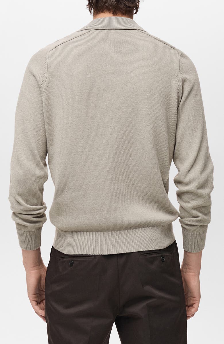 MANGO Long Sleeve Polo Sweater, Alternate, color, 
