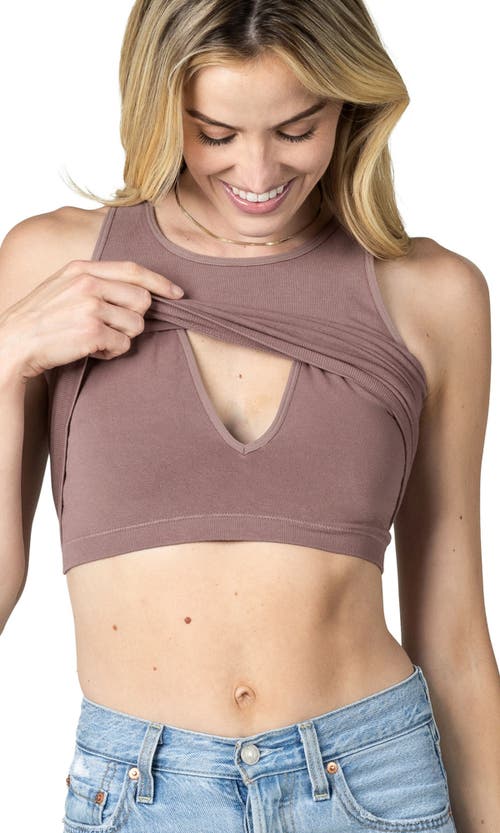 Kindred Bravely Sublime Maternity & Nursing Longline Bra Top In Gray