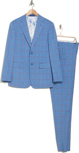 Plaid Blue Mélange Suit