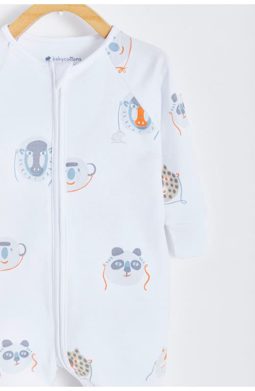 Babycottons Wild Zip Footless Pajama For Infant In Multi