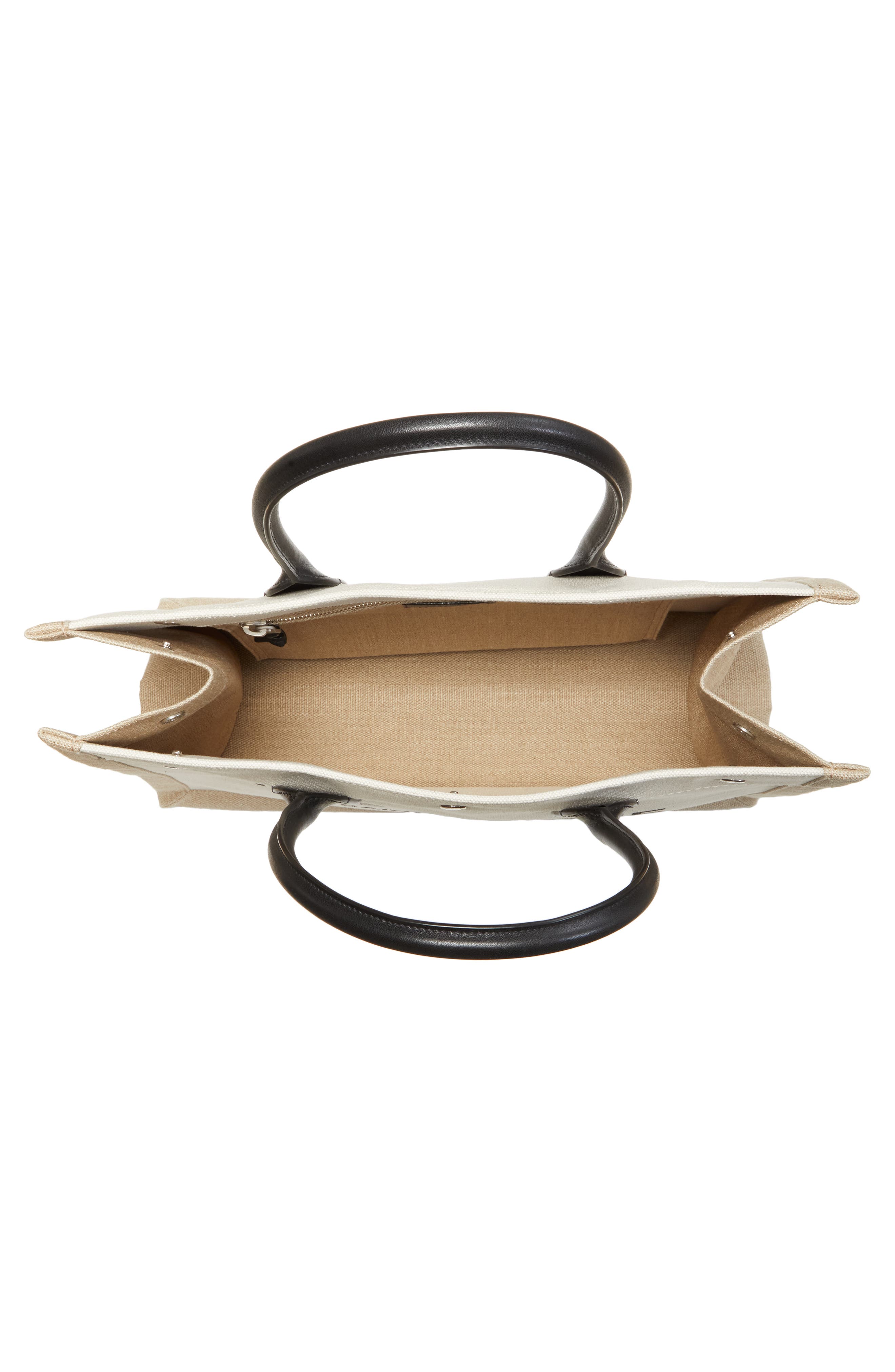 Saint Laurent Rive Gauche Logo Canvas Tote, Alternate, color, 