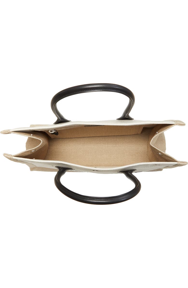 Saint Laurent Rive Gauche Logo Canvas Tote, Alternate, color,