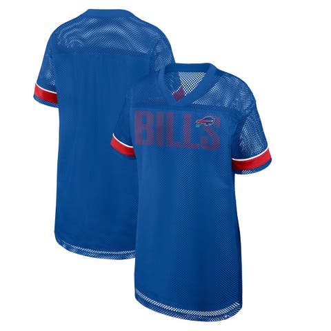Women's Fanatics  Royal Buffalo Bills Oversized Team First Deep Route Mesh V-Neck Dress